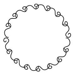 swirl spiral round frame
