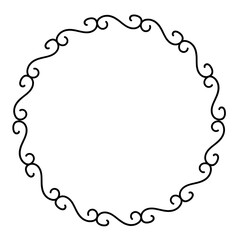 swirl spiral round frame
