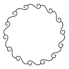 swirl spiral round frame

