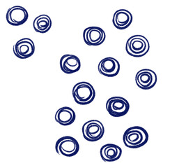 Japanese style doodle pattern decoration element drawing blue and gold color hand sketch style illustration art