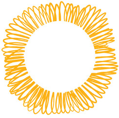 Japanese style doodle pattern decoration element drawing blue and gold color hand sketch style illustration art