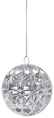 Shiny silver Christmas filigrane decoration ball hanging