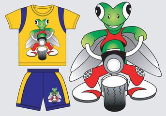 kids clothing set vector t-Shirt design illustration for print