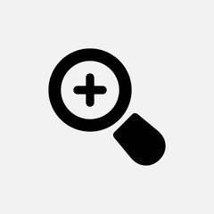 Obraz premium Zoom in icon in solid style about user interface, use for website mobile app presentation