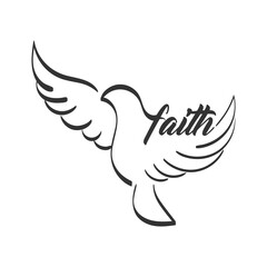 Christian Faith, Typography for print or use as poster, card, flyer or T Shirt