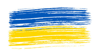 Ukrainian national flag in grunge style