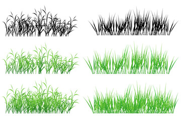 grass set. short grass