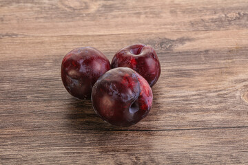 Ripe and sweet purple plum