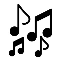 music not glyph icon