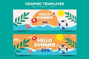 Summer Graphic template Editable