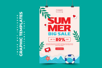 Summer Graphic template Editable