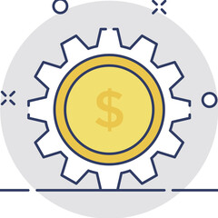 Money Gear Vector Icon