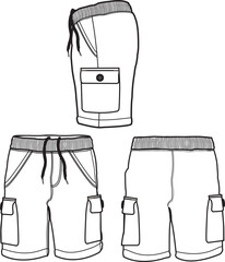Sport suits design template, sweat pant, jogging