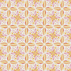 Leaves Seamless Pattern Background Garden Nature Plant Art Traditional Ornament 