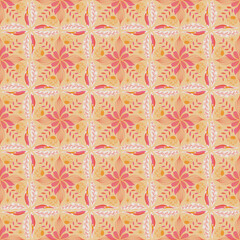 Leaves Seamless Pattern Background Garden Nature Plant Art Traditional Ornament 