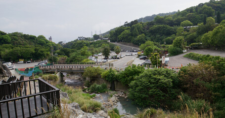 Fototapeta na wymiar Huangxi hot spring recreation area in Yangmingshan national park