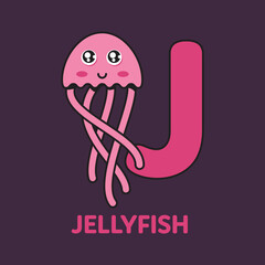 Alphabet J Jellyfish