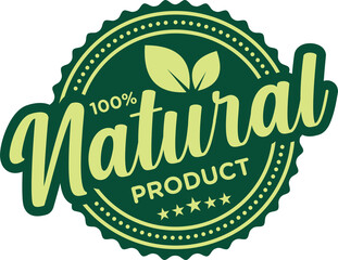 100 percent natural label sticker badge Vector, 100% organic vector, 100% natural stamp vector, png file