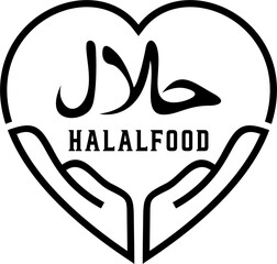 Halal food label design png