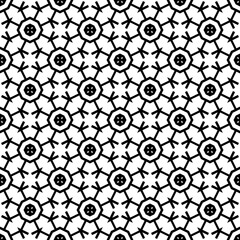 Vector seamless pattern. Modern stylish texture. Monochrome geometric pattern. Abstract background with hexagonal and triangular texture. Black and white seamless grid line .Simple minimalist pattern.