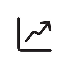 Chart arrow icon. Up arrow icon. Graph icon. Business growth icon. Success and financial development. Business concept SVG illustration.