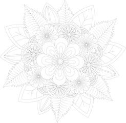 floral coloring pages for adults and kids