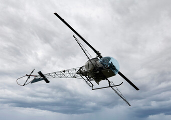 Fototapeta premium spreading plane in sky