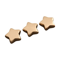 3d three stars icon. Review, feedback, customer rating and satisfaction concept. High quality isolated 3d render