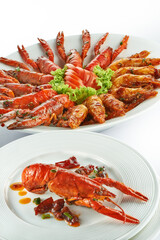 Stir fried spicy crayfish sichuan cuisine 