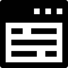 Website Layout Vector Icon