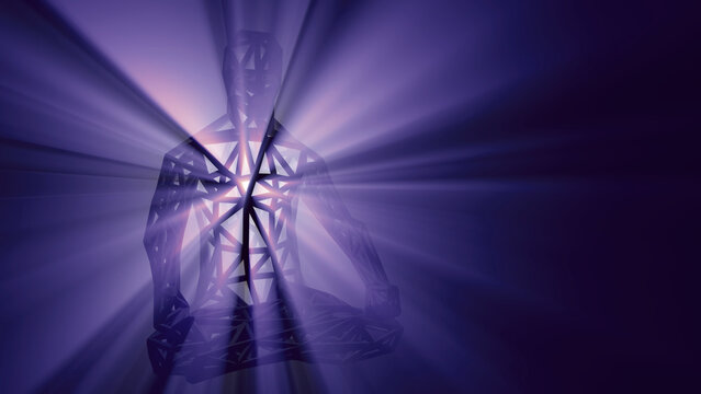 3d Illustration Of The Discovery Of Inner Light In Meditation