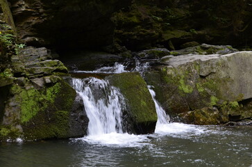 Small waterfall in the forest