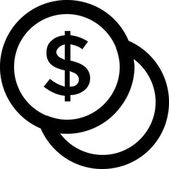 Dollar Coin Vector Icon