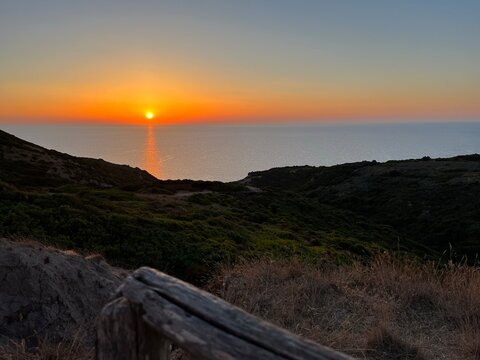 Sunset over the sea