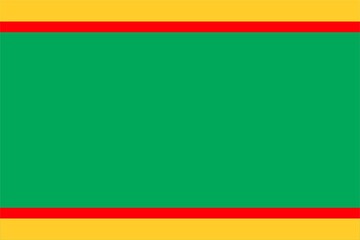 Green background with yellow top bottom borders Abstract green backdrop design. Minimal creative background. best for banner poster design. Colorful graphic. illustration 