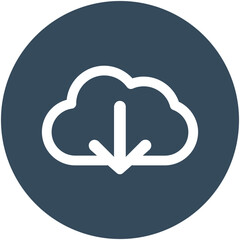cloud downloading Isolated Vector icon which can easily modify or edit

