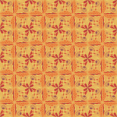 Fototapeta premium Leaves Seamless Pattern Background Garden Nature Plant Art Traditional Ornament 