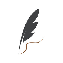 feather logo vector template
