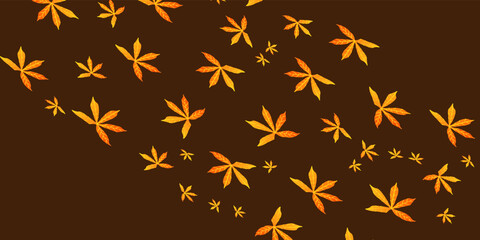 Abstract pattern background with orange leaves