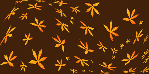 Abstract pattern background with orange leaves