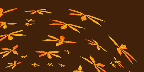 Abstract pattern background with orange leaves