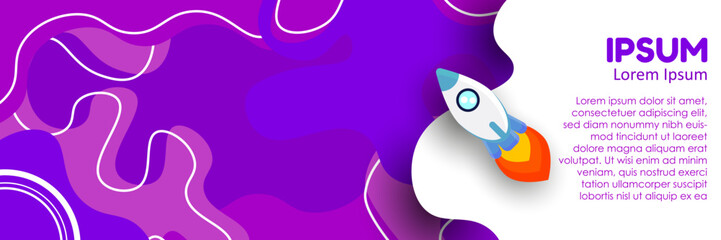 Grow up space banner Free space for tex,with purple abstract style fit for space banner,galaxy,business,growing,future,finance,etc. 