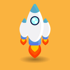 space ship rocket vector design fit for space banner,galaxy,business,growing,future,finance,etc 