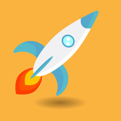 space ship rocket vector design fit for space banner,galaxy,business,growing,future,finance,etc 