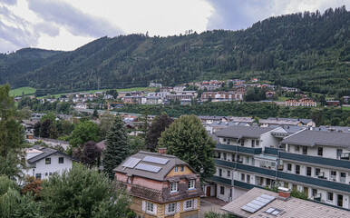 Fototapeta na wymiar View of the Town of Schladming, a major tourist attraction, located in Styria, Austria