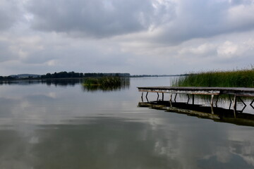Fototapeta premium Holzsteg im Oberuckersee