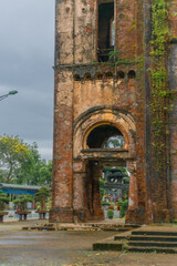 Naklejka premium An ancient church at La Vang Holy Sanctuary, It is the site of the Minor Basilica of Our Lady of La Vang, Quang Tri, Vietnam.