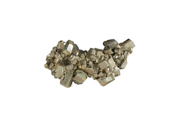 A sample of a natural mineral Pyrite, druse crystals (sulfide clas) iron pyrite, fool's gold,...