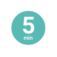 five minutes time number icon salted egg white color png