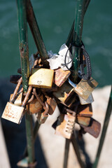 Padlocks on a gate